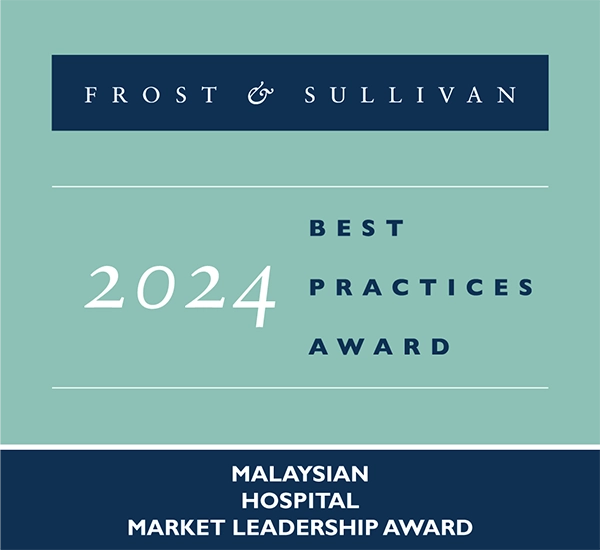 Frost & Sullivan Best Practices Award 2024 – Market Leadership – Malaysian Hospital<br/>Sunway Medical Centre, Sunway City